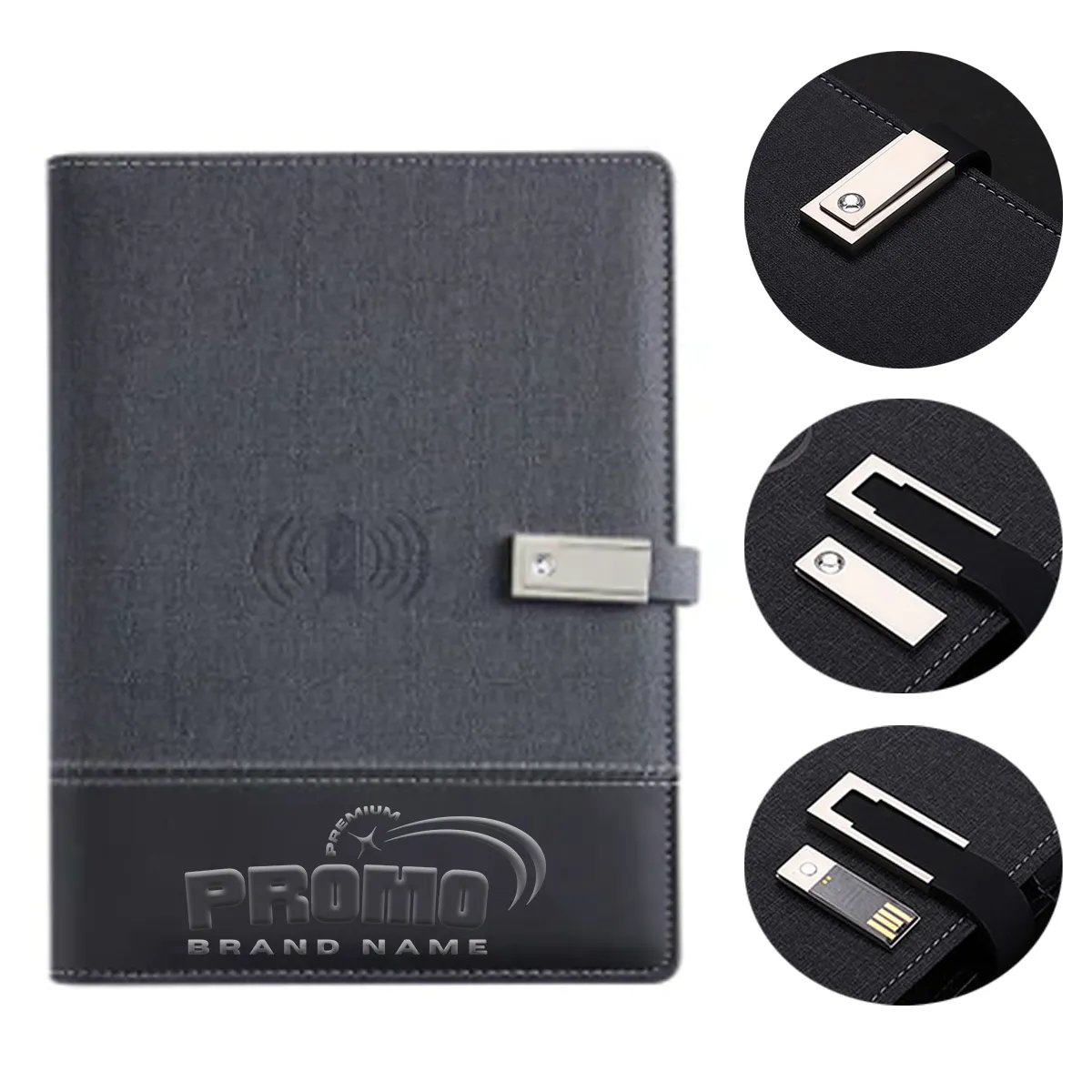 8000mAh Wireless Mobile Power Loose-Leaf Discbound Notebook 4