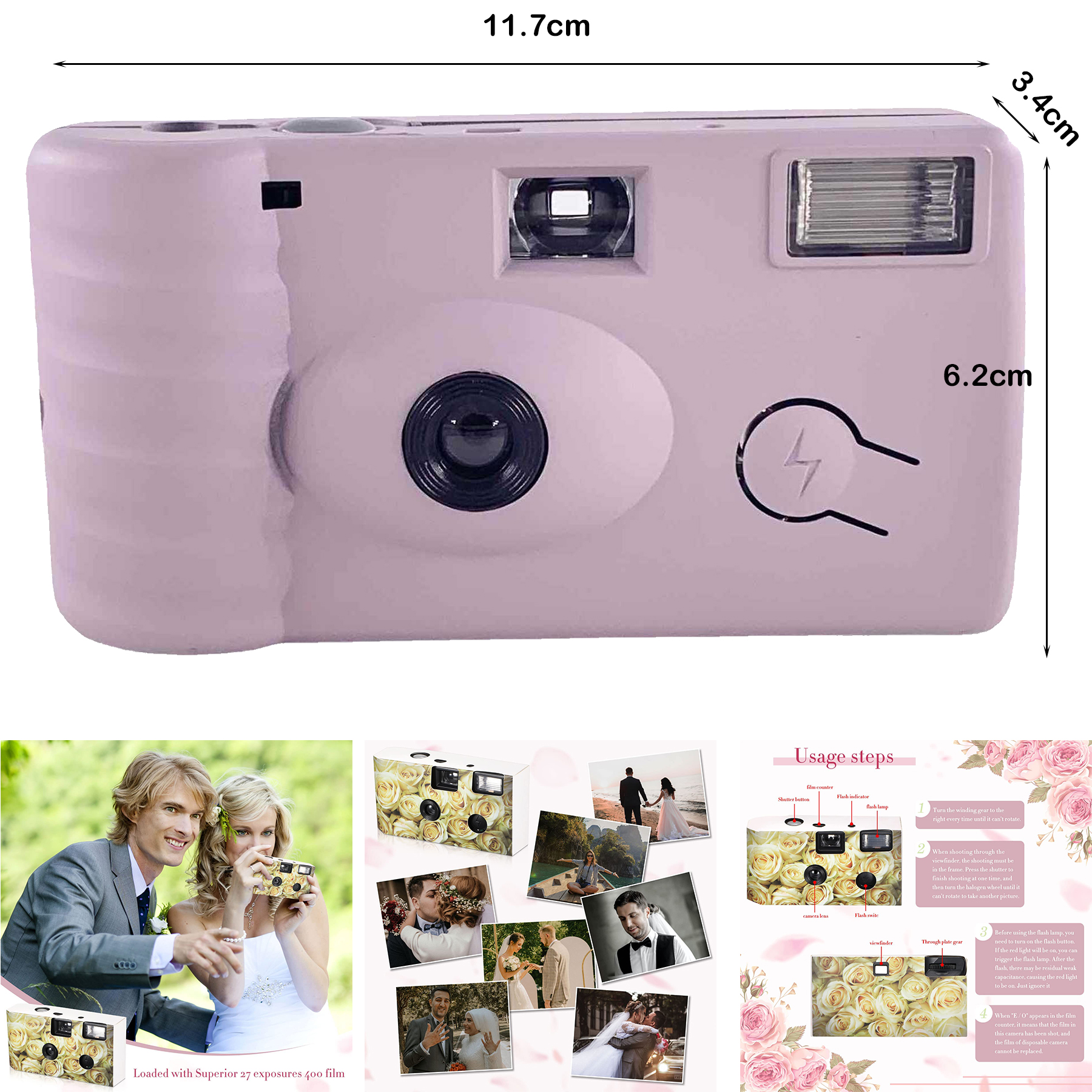 Custom Wrap Disposable Camera for Wedding 2