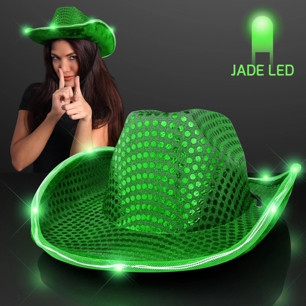 Sequin Cowboy Hat with Black Band 3