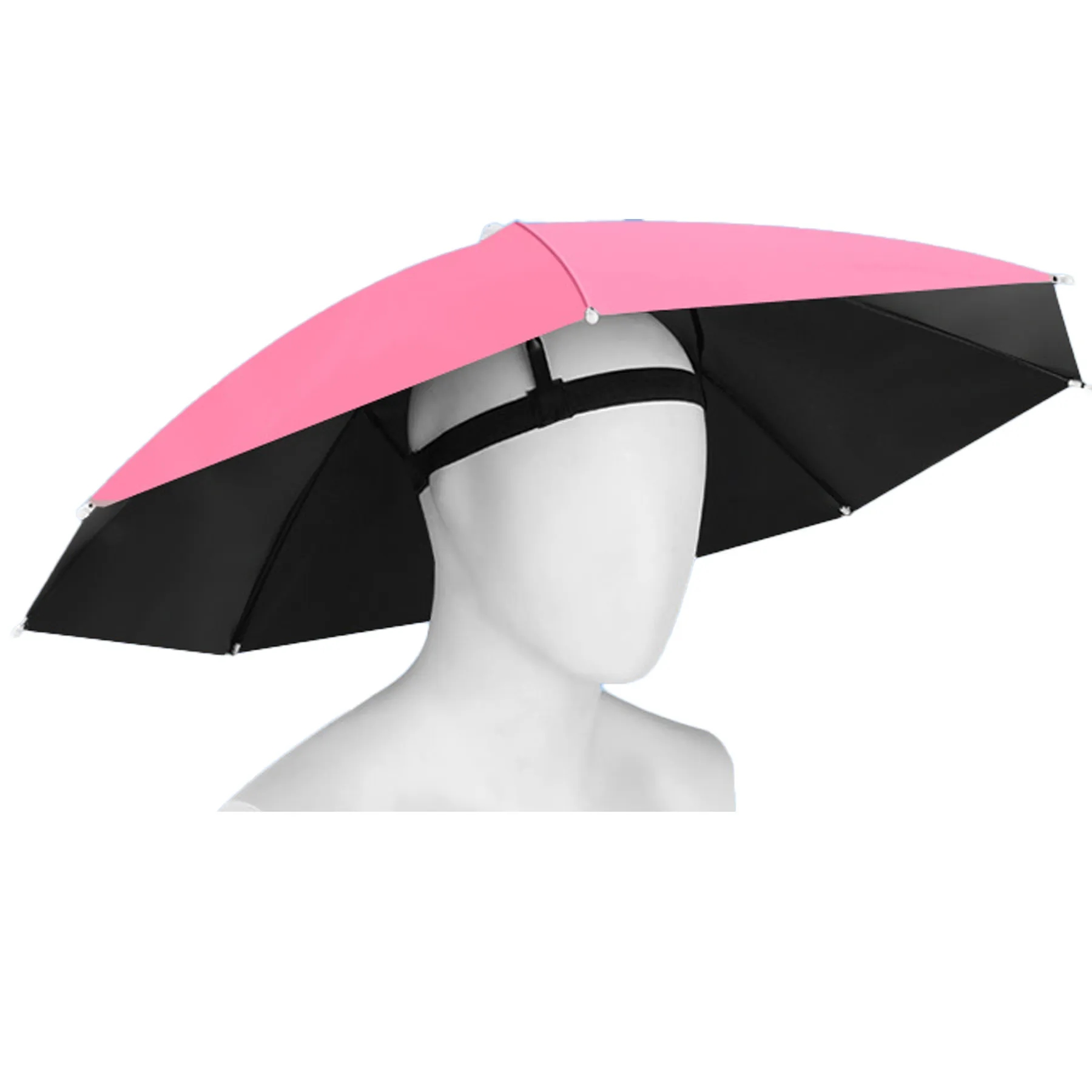 Head Umbrella Hat Summer Popular Sun With Elastic Band 3