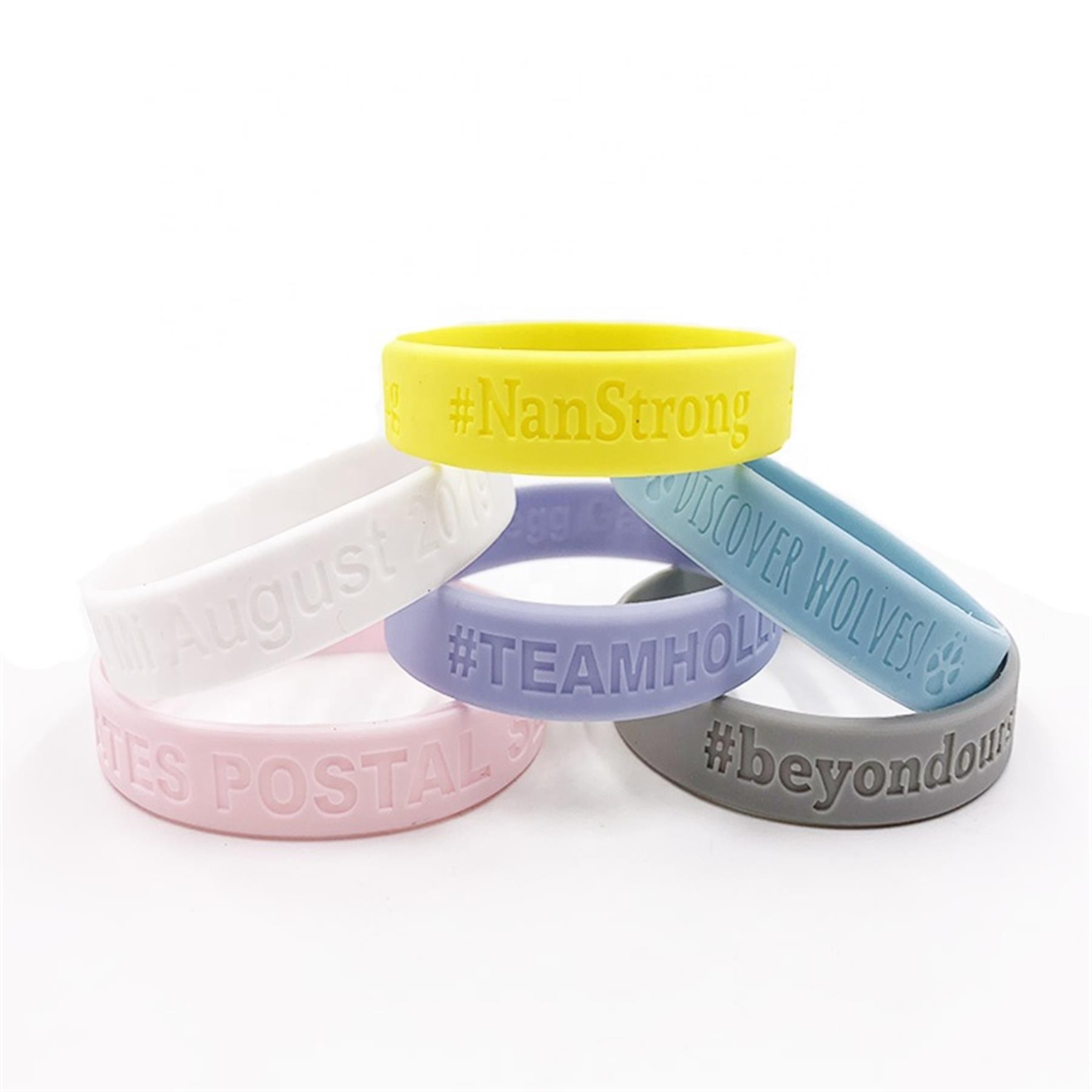 Custom Embossed Silicone Wristbands 2