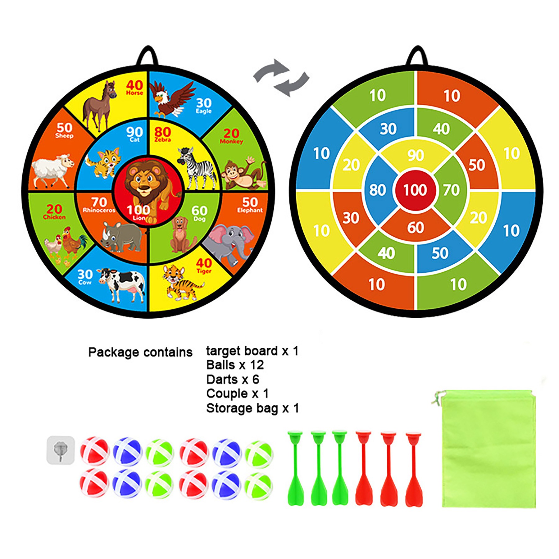 29 Inch Double Sided Big Dart Board 4