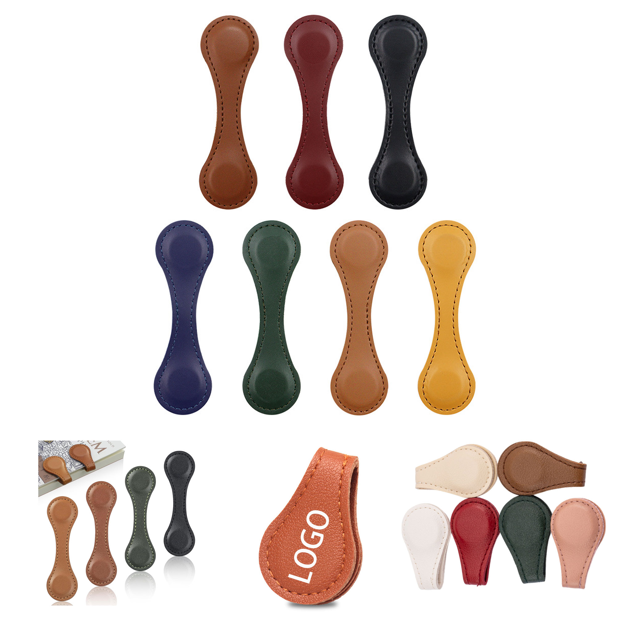 Magnetic PU Leather Bookmark 2