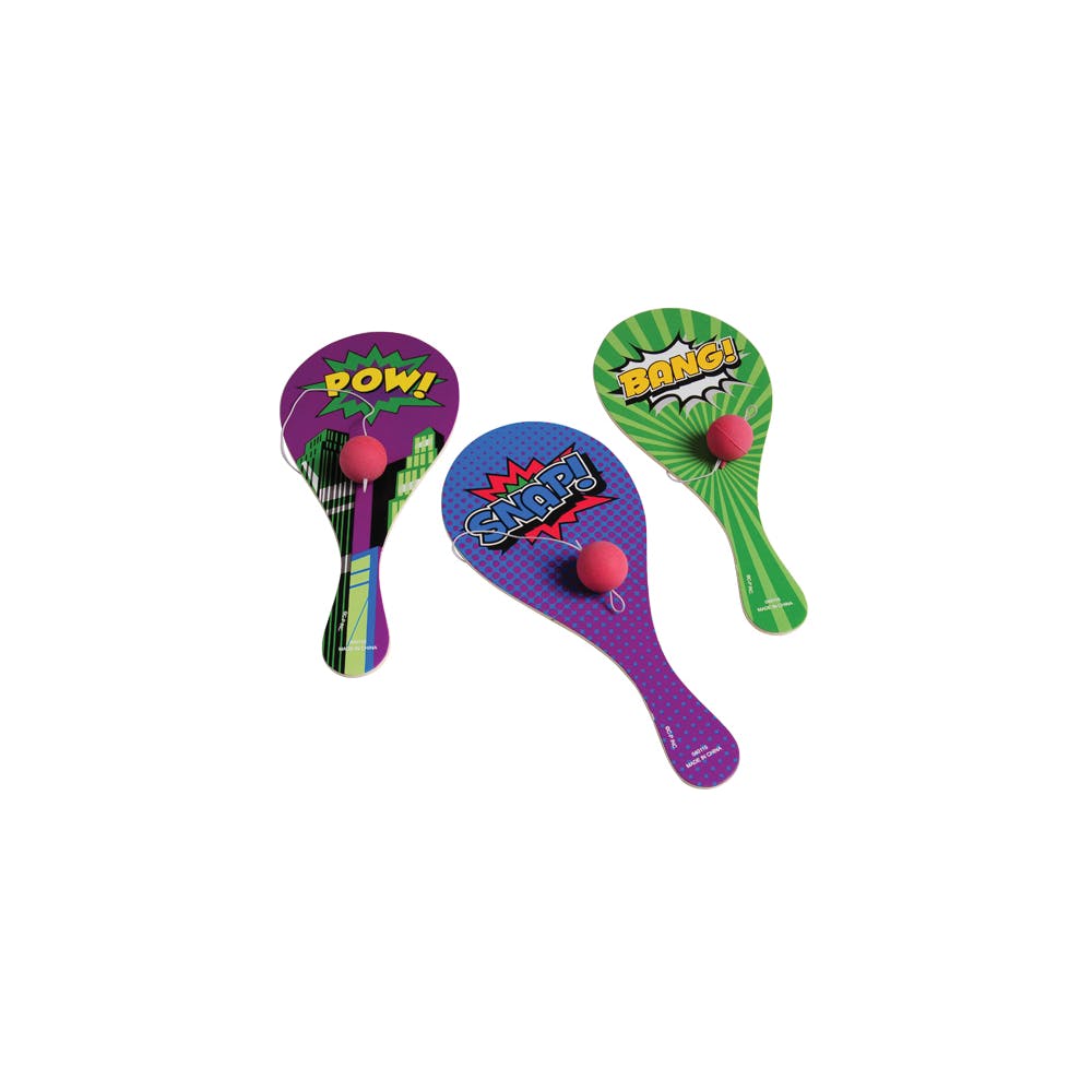 Superhero Paddle Balls - Assorted 2