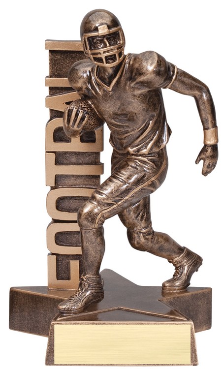 6 1/2" Tall Football Billboard Resin Award 2