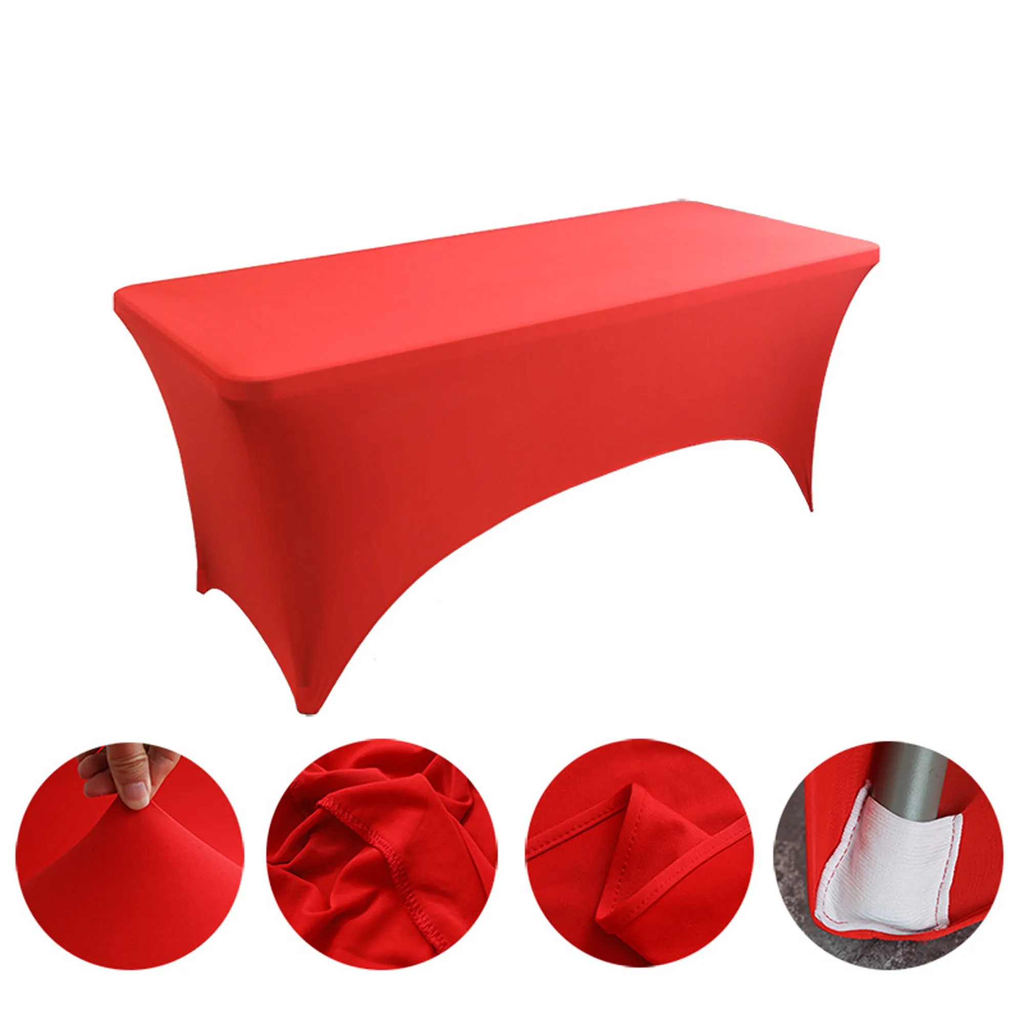 MOQ 1 6ft Polyester Stretch Tablecloth 5