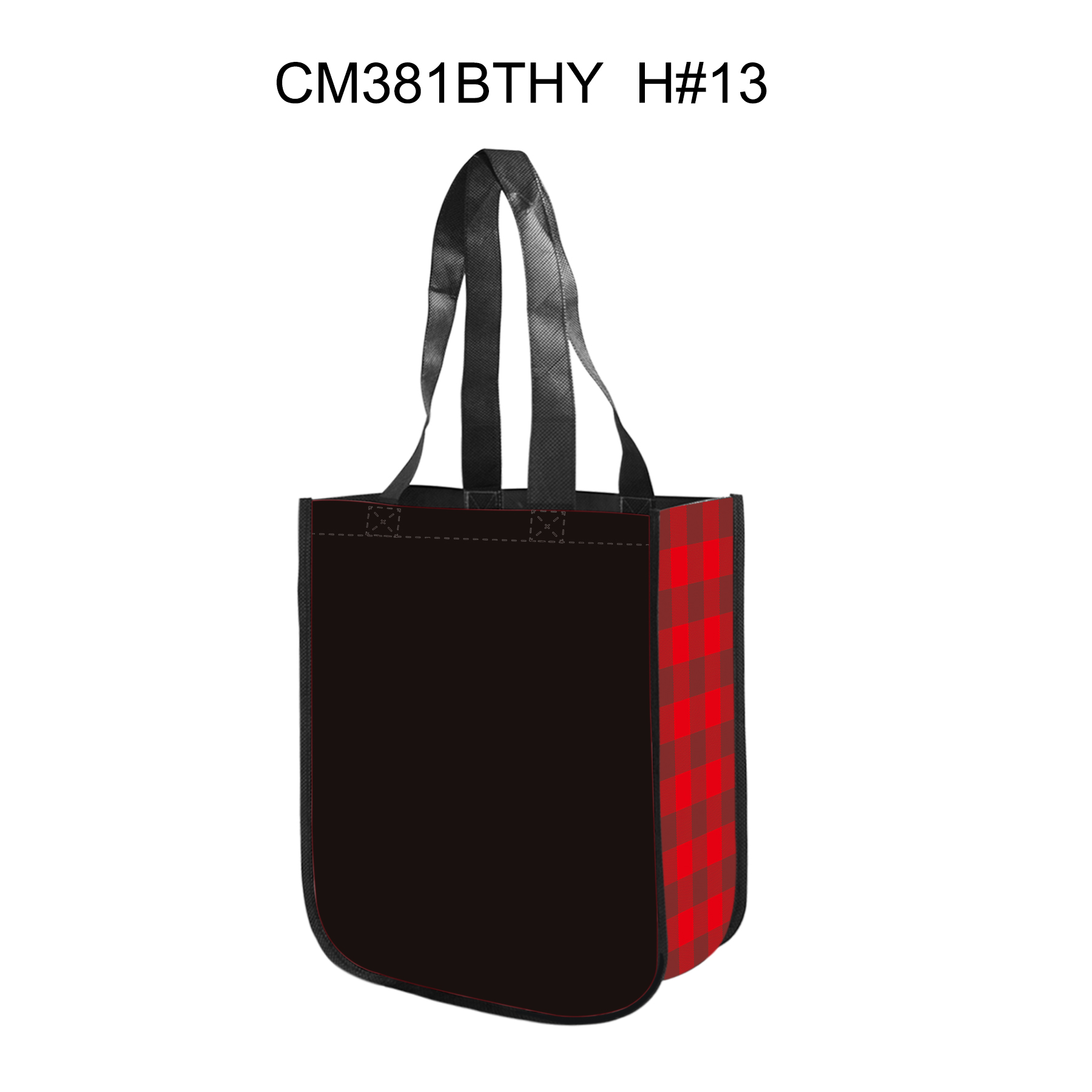 Free Shipping Christmas Design Gusset Laminated Tote Bag 3
