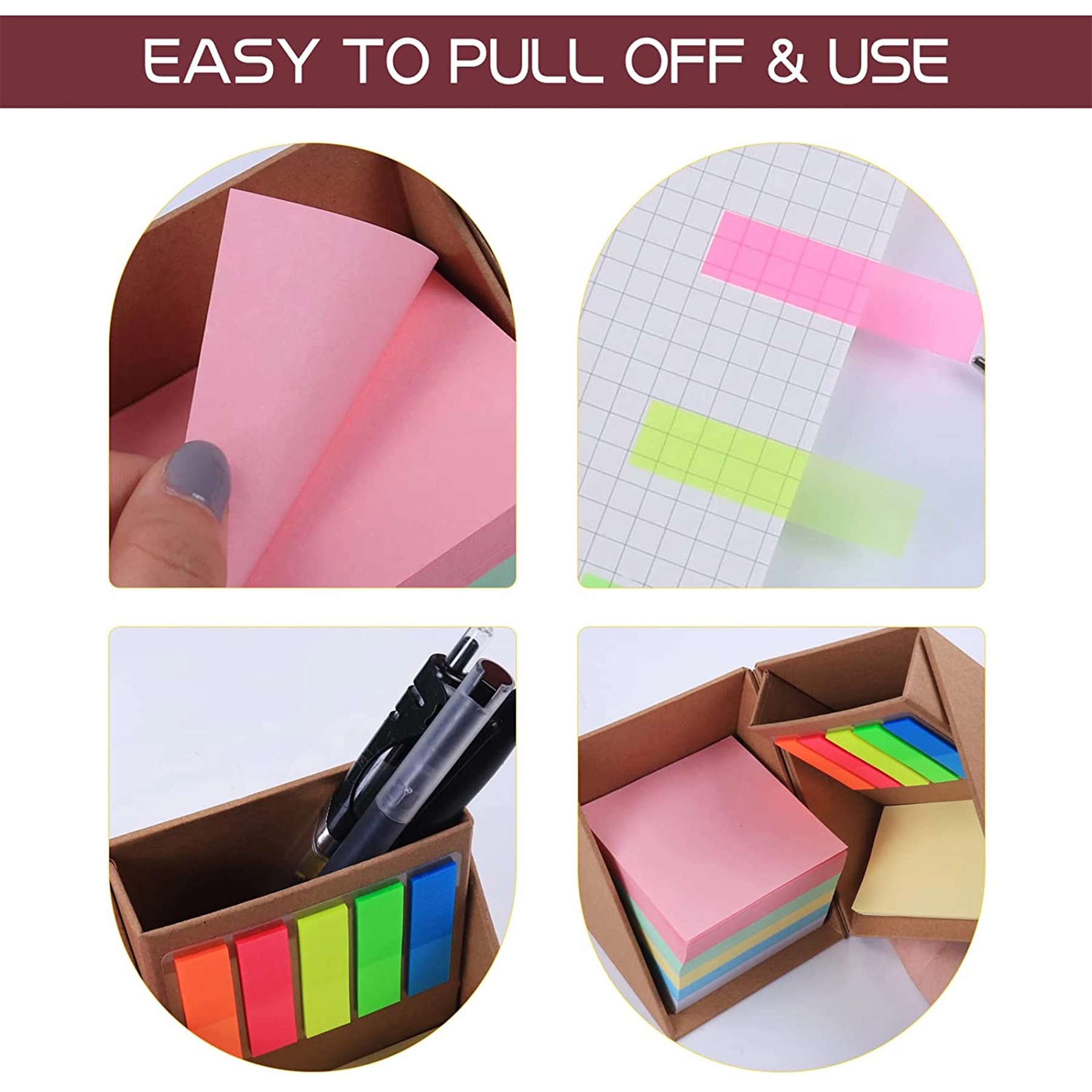 Sticky Notes Set With Pen Holder 6