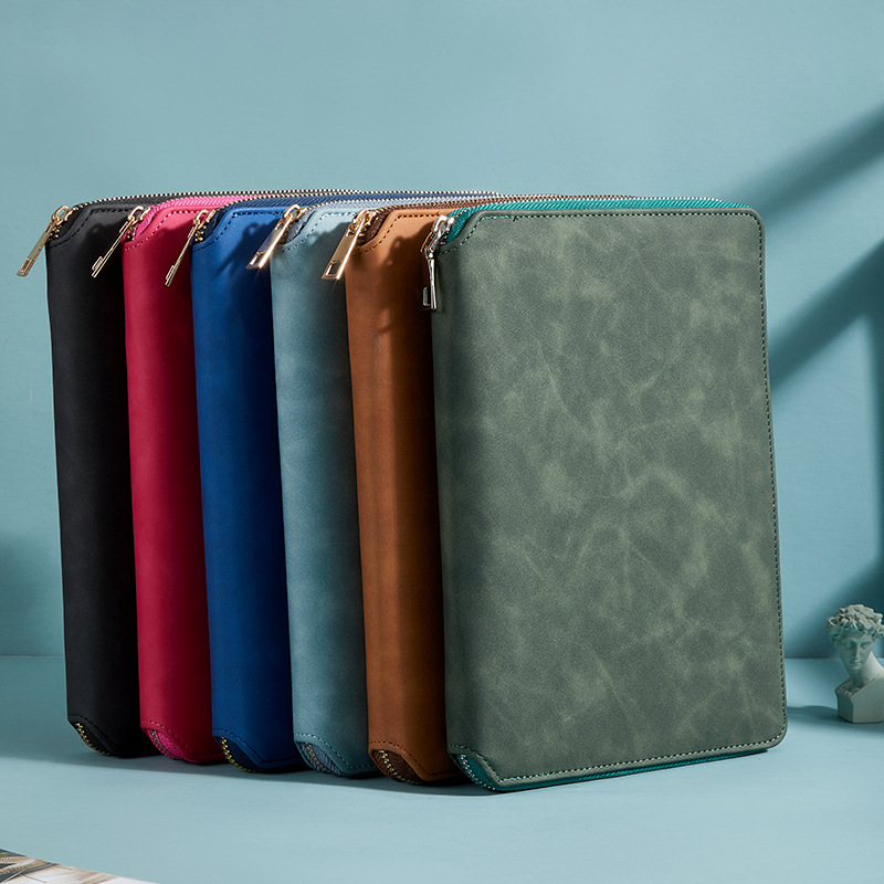 Pu Zipper Bag Loose-leaf Notebook 5