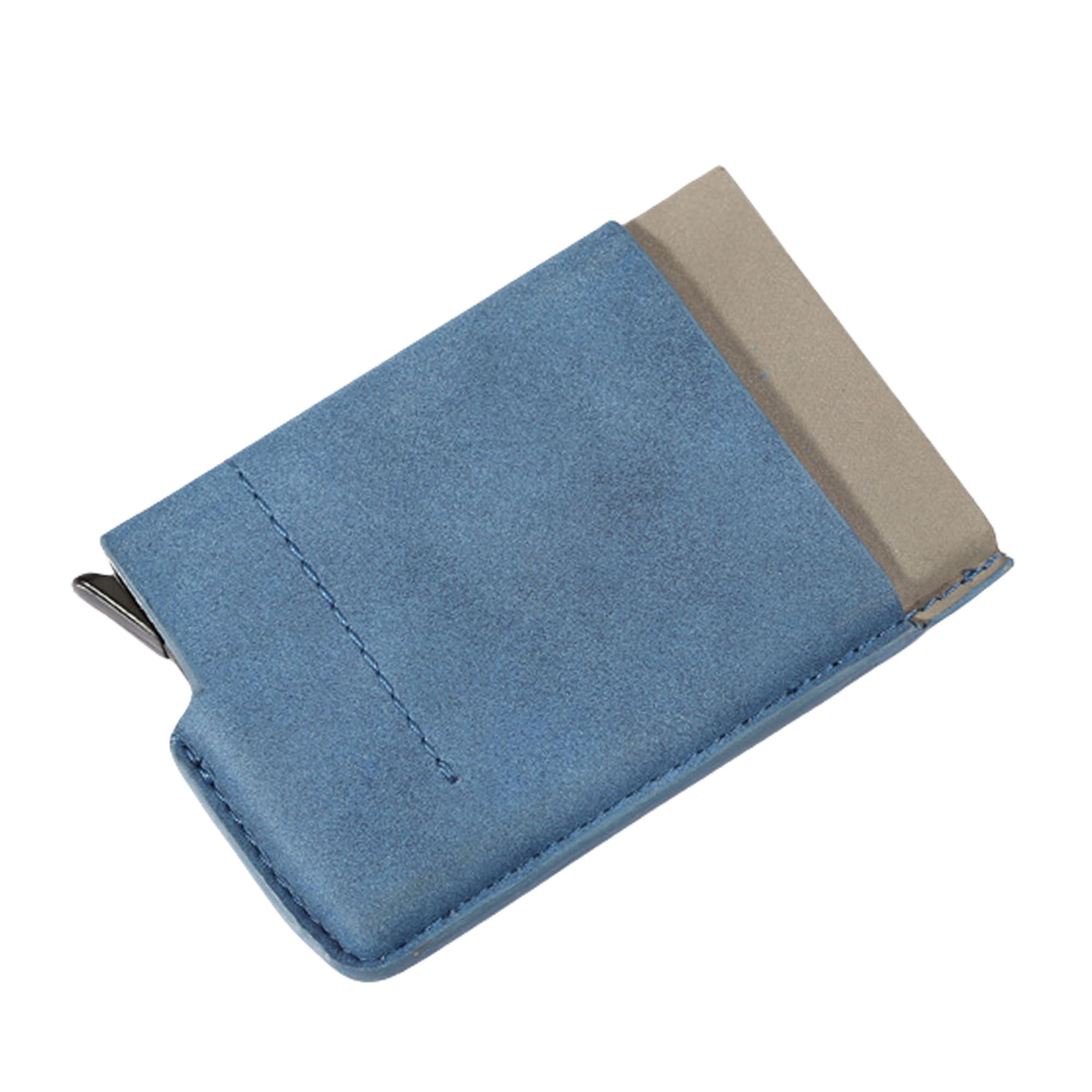 Vintage RFID Blocking Aluminum Card Holder Wallet - PU Leather Multi Slot ID Credit Card Case 2