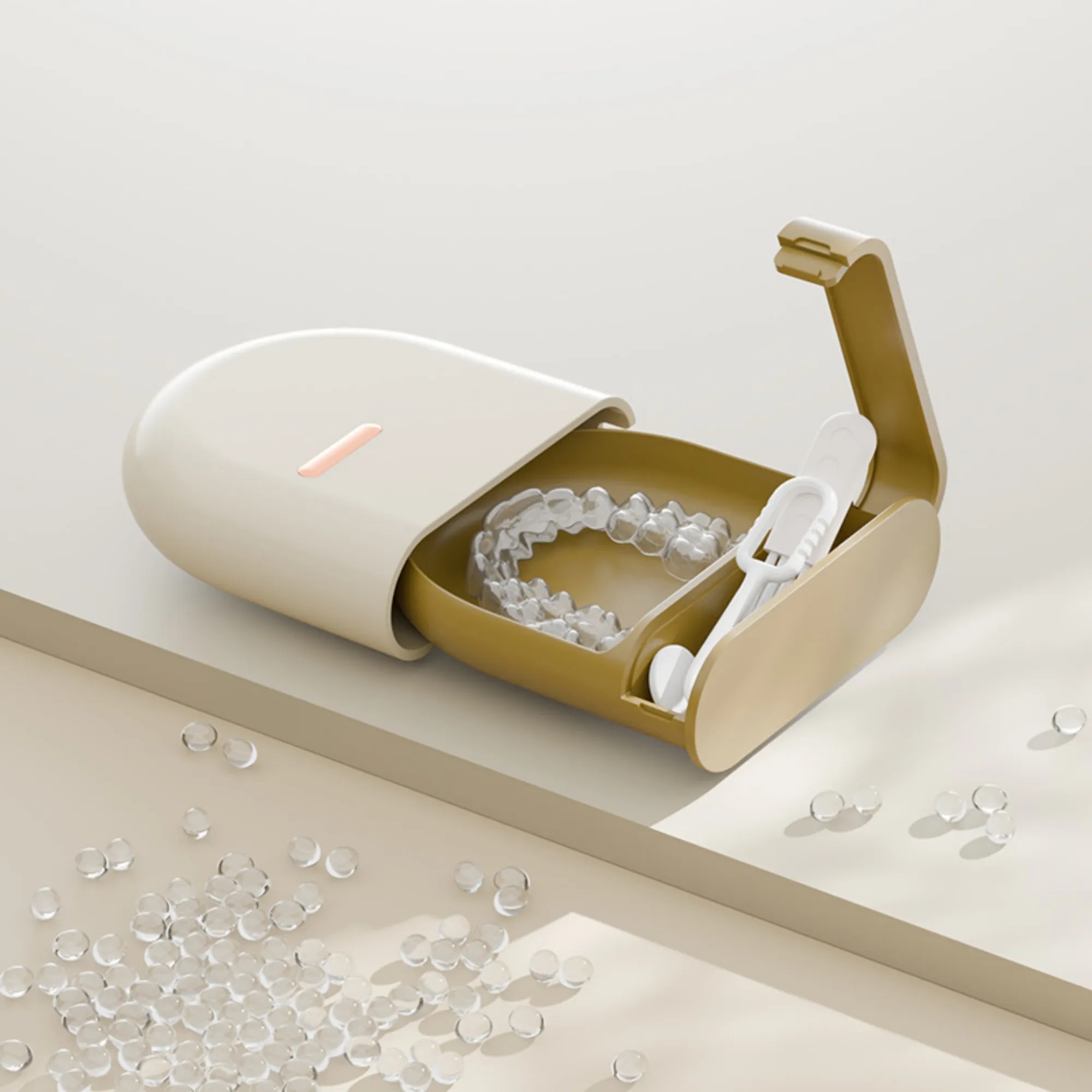 Portable Denture Tooth Orthodontic Cleaner Storage Box 3
