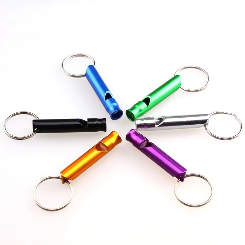 Metal Whistle Keychain Rings 4