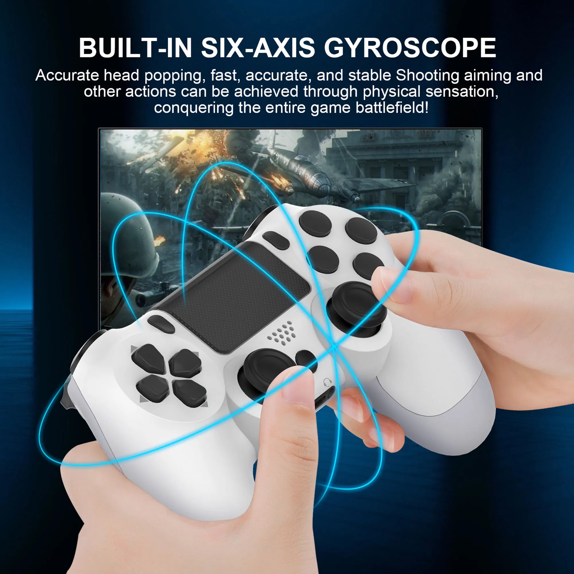 Pro Wireless PS4 Controller With Six-Axis Dual Vibration 4