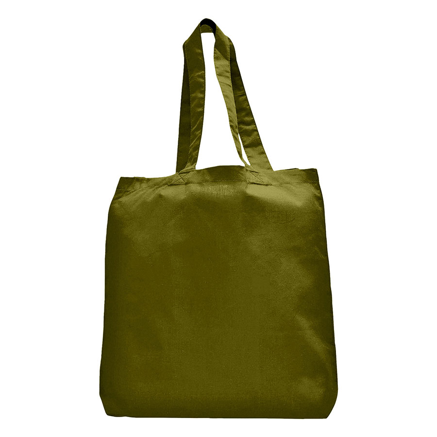7 oz Cotton Canvas Tote Bag - 10"x14" w/ - 5"G - 20"Handle