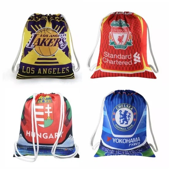 Full Color Sublimated Polyester Drawstring Bag 12" X 16" 2