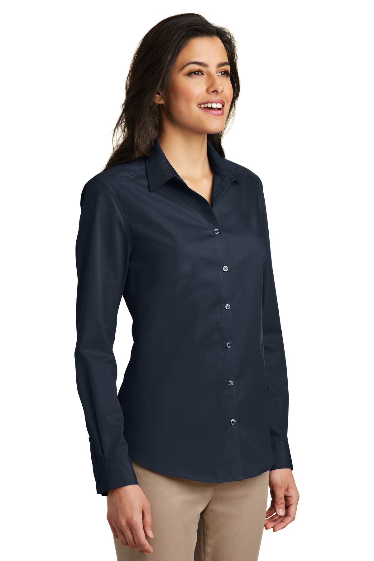 Port Authority Women's Long Sleeve Carefree Poplin Shirt. LW100 54