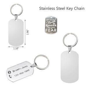 Personalized Stainless Steel Key Chain Dog Tag Name Plate 2