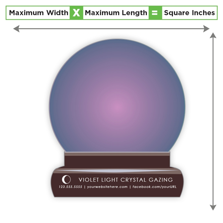 Custom Shape Magnet - 50 to 79.99 Square Inches - 30 Mil. 3