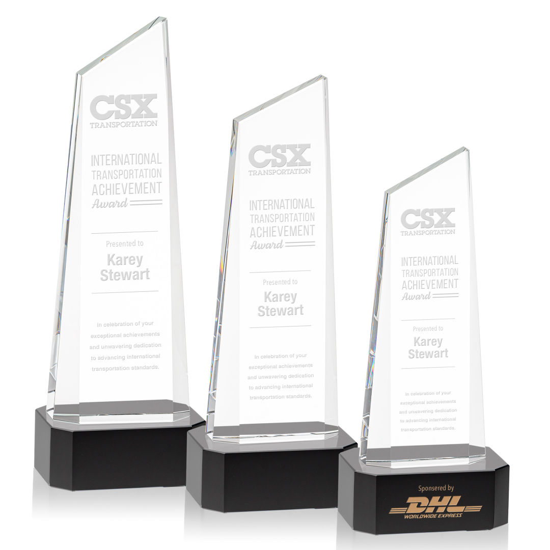 Belmont Tower Award on Padova Base - Black