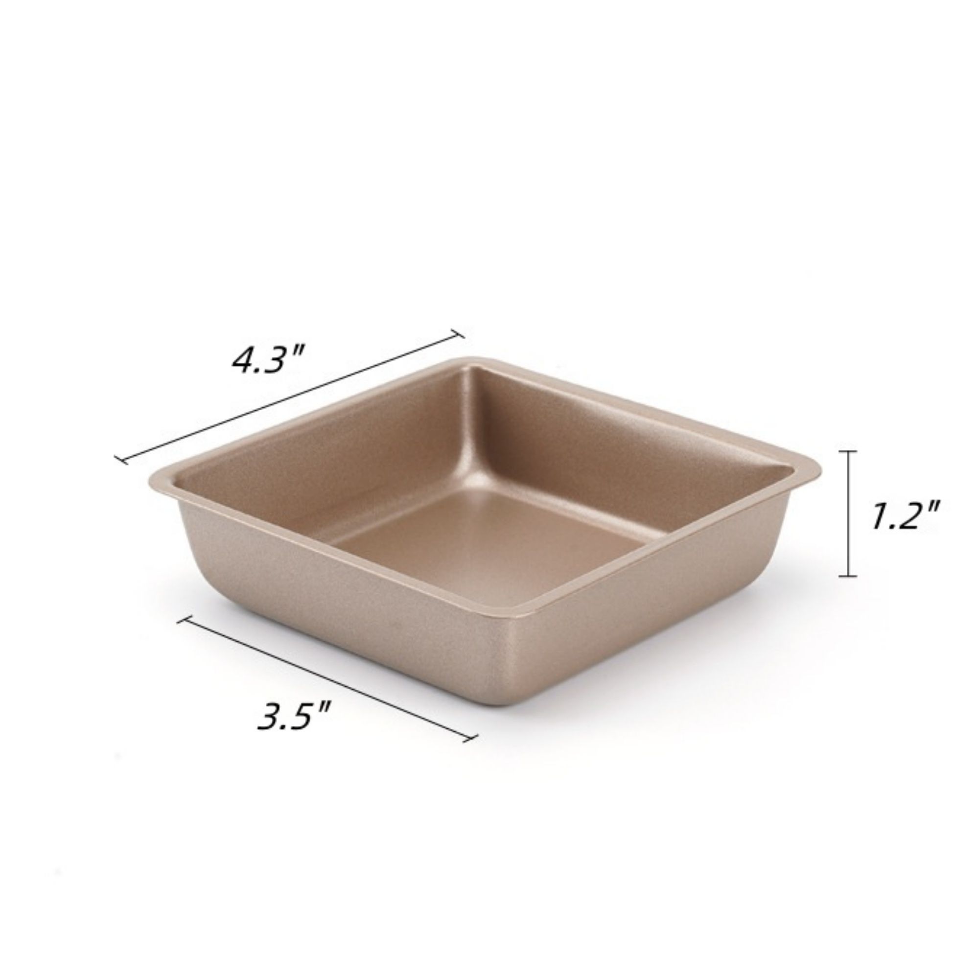4 Inches Non-Stick Square Cake Pans 3