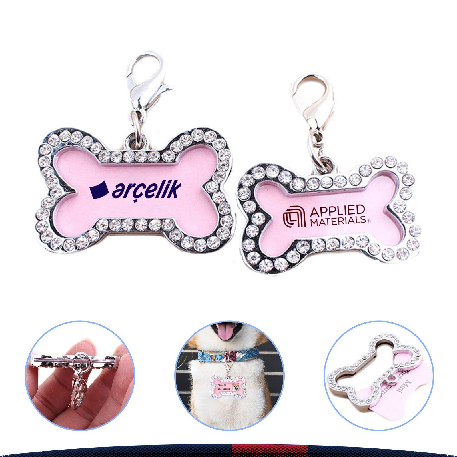 Glitter Bone ID Pet Tag 3