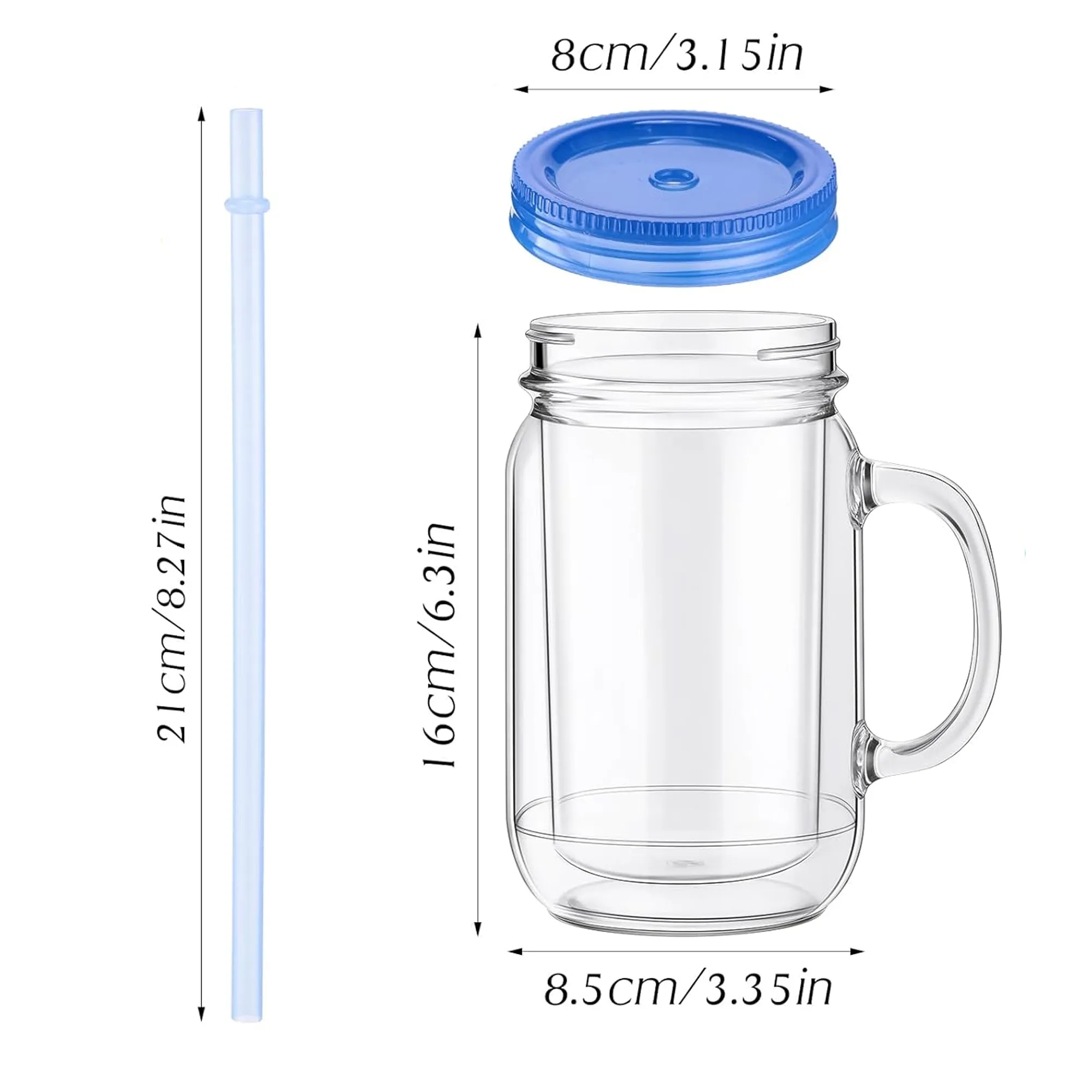 20 oz Double Insulated Tumbler with Straw 6