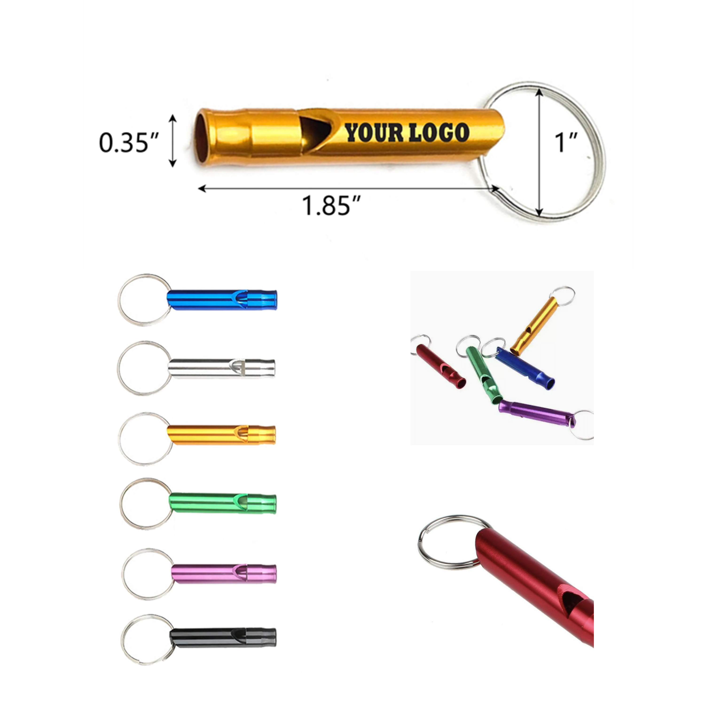 High - quality Aluminum Whistle Key Chain for Outdoor Adventures 2