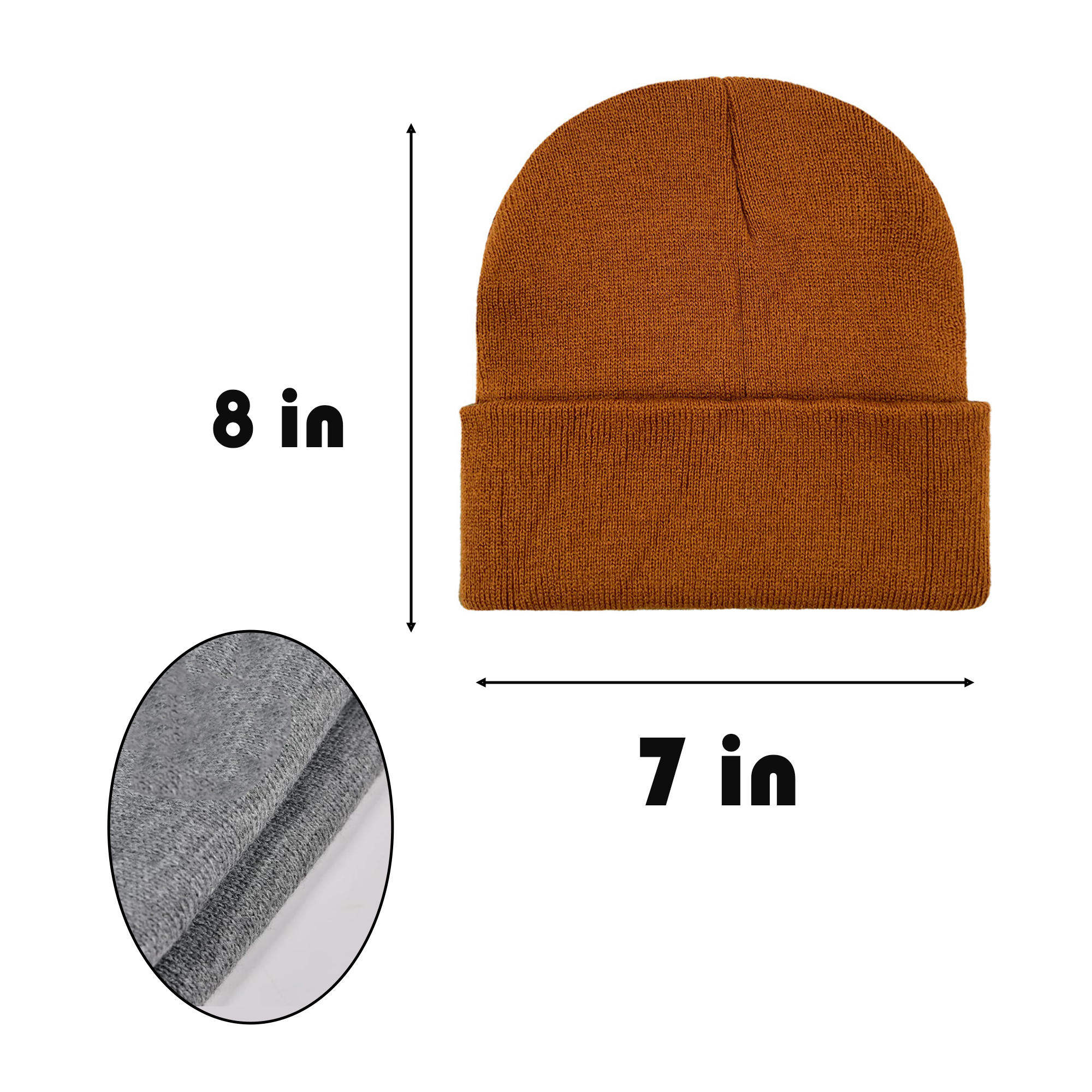 Adult Embroidered Knitted Hat Warm Winter Hat 6
