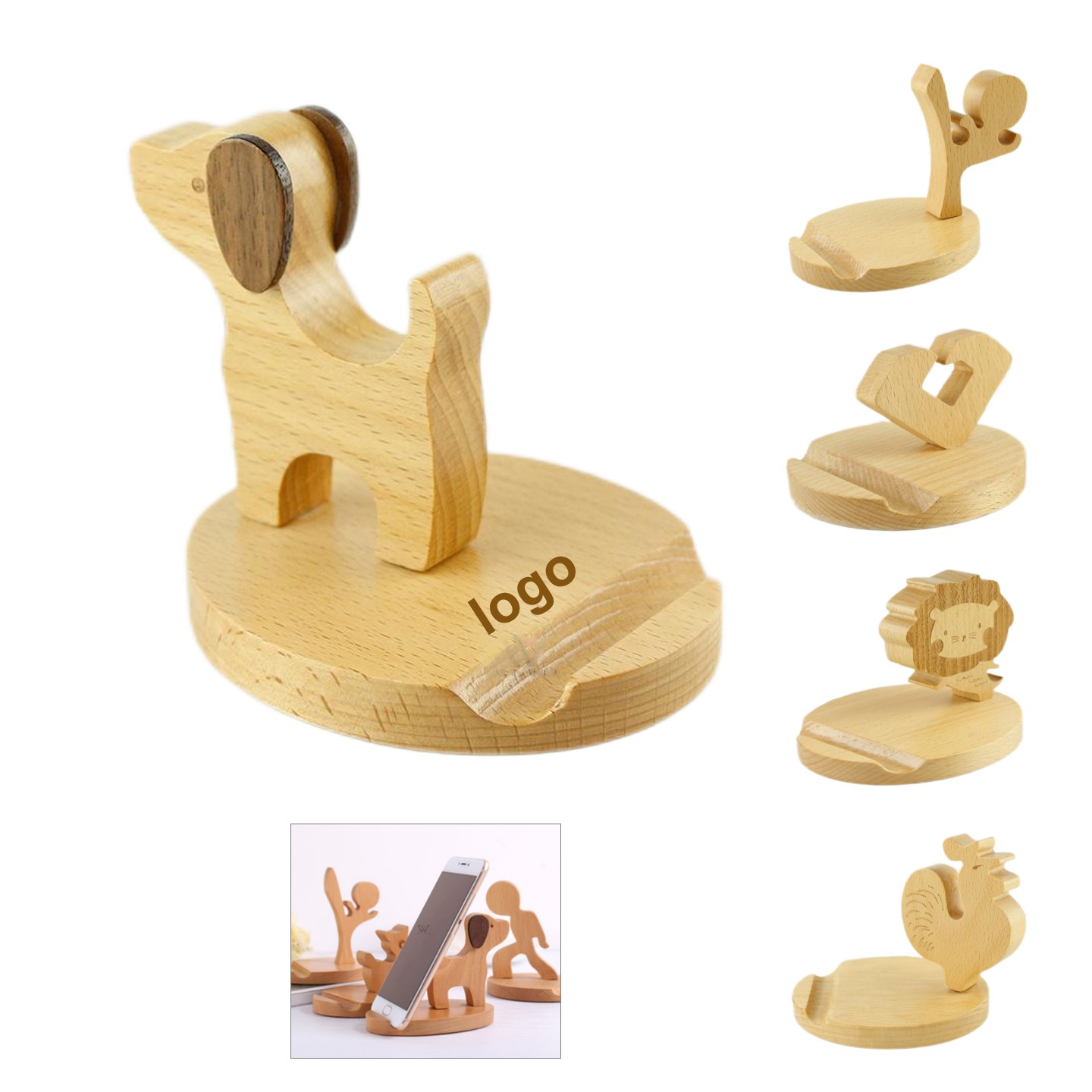 Novelty Wood Phone Stand 2