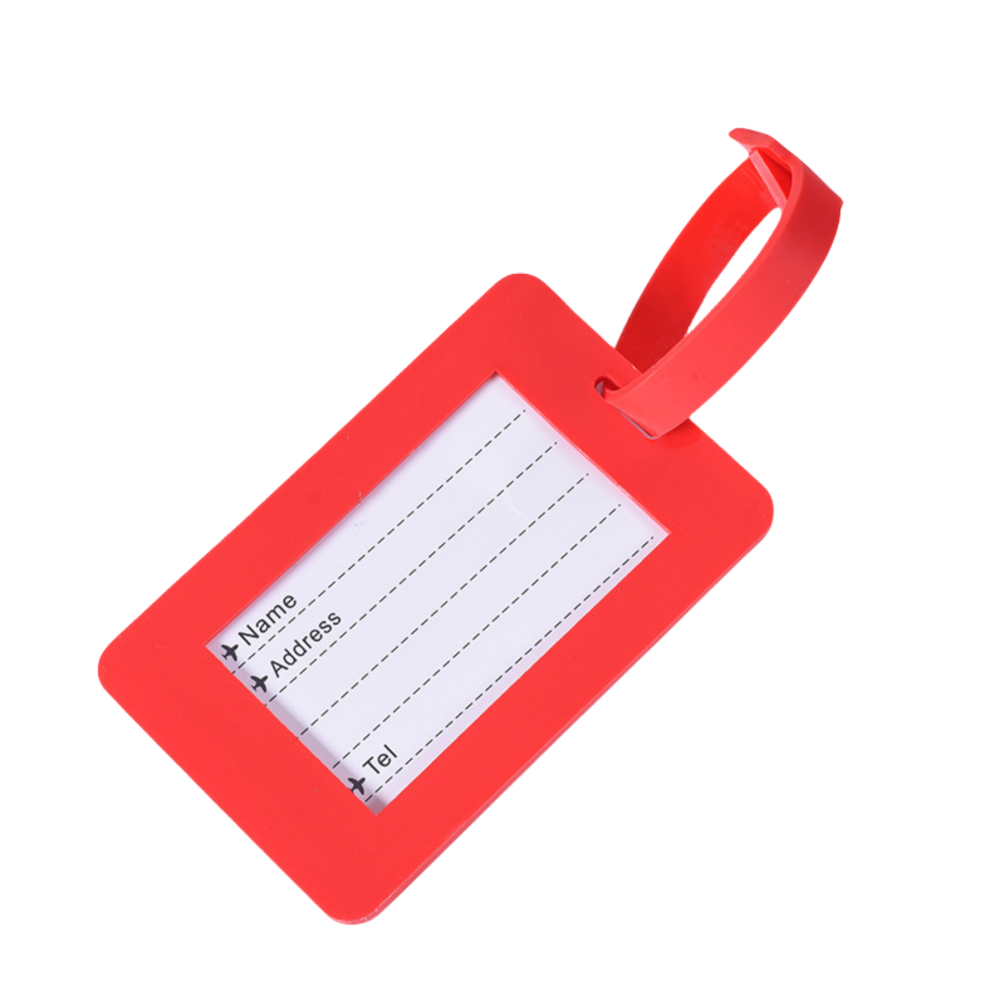 Custom logo PVC soft rubber integrated luggage tag 4