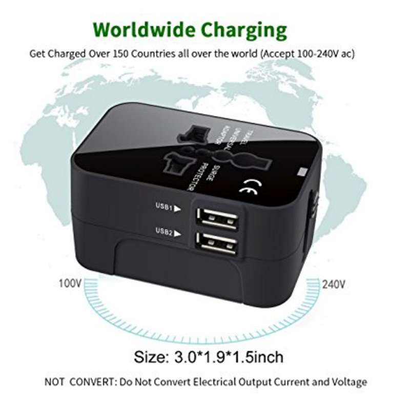 Travel Plug Adapters Multi-USB port wall charger 4
