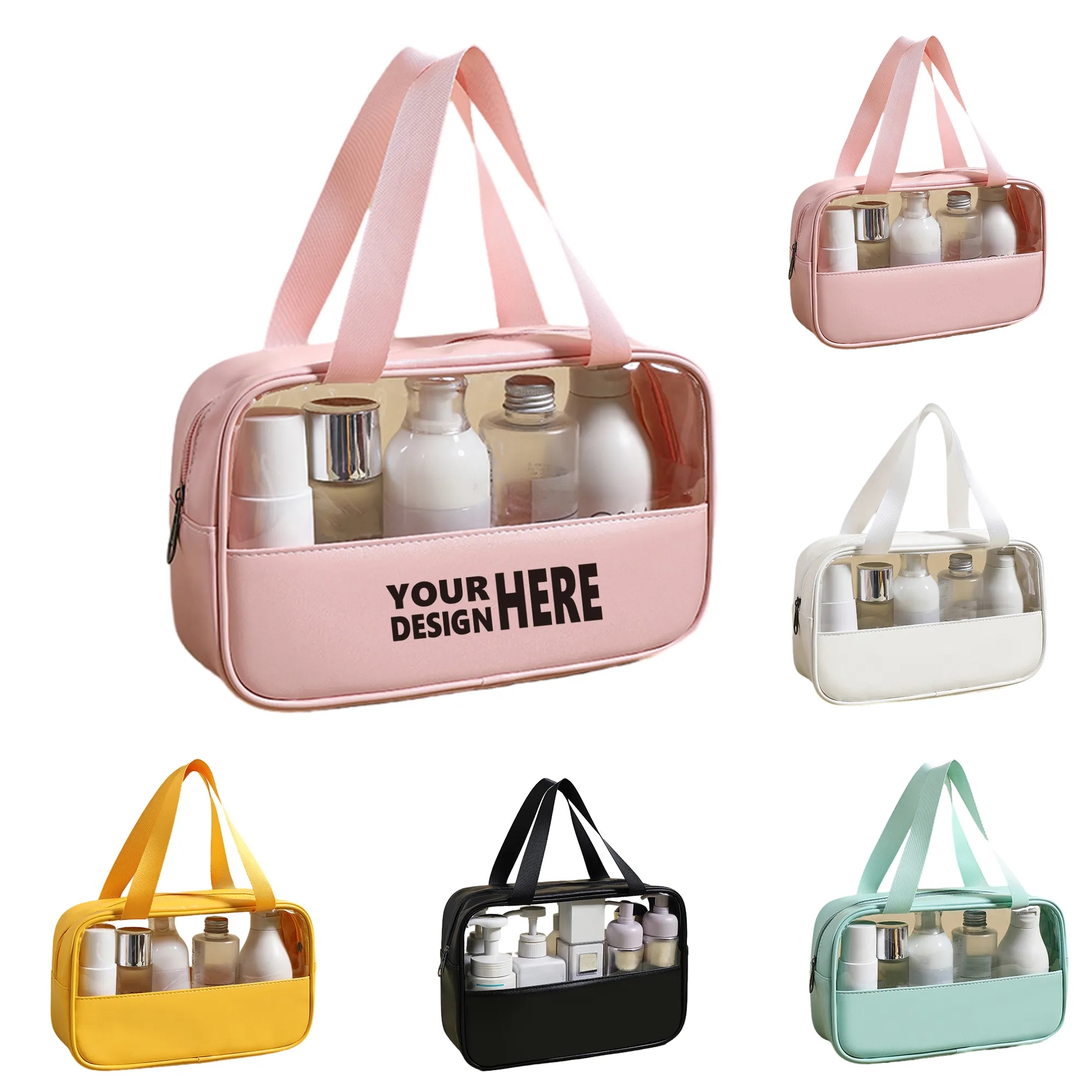 MOQ 100PCS Transparent Cosmetic Bag 9