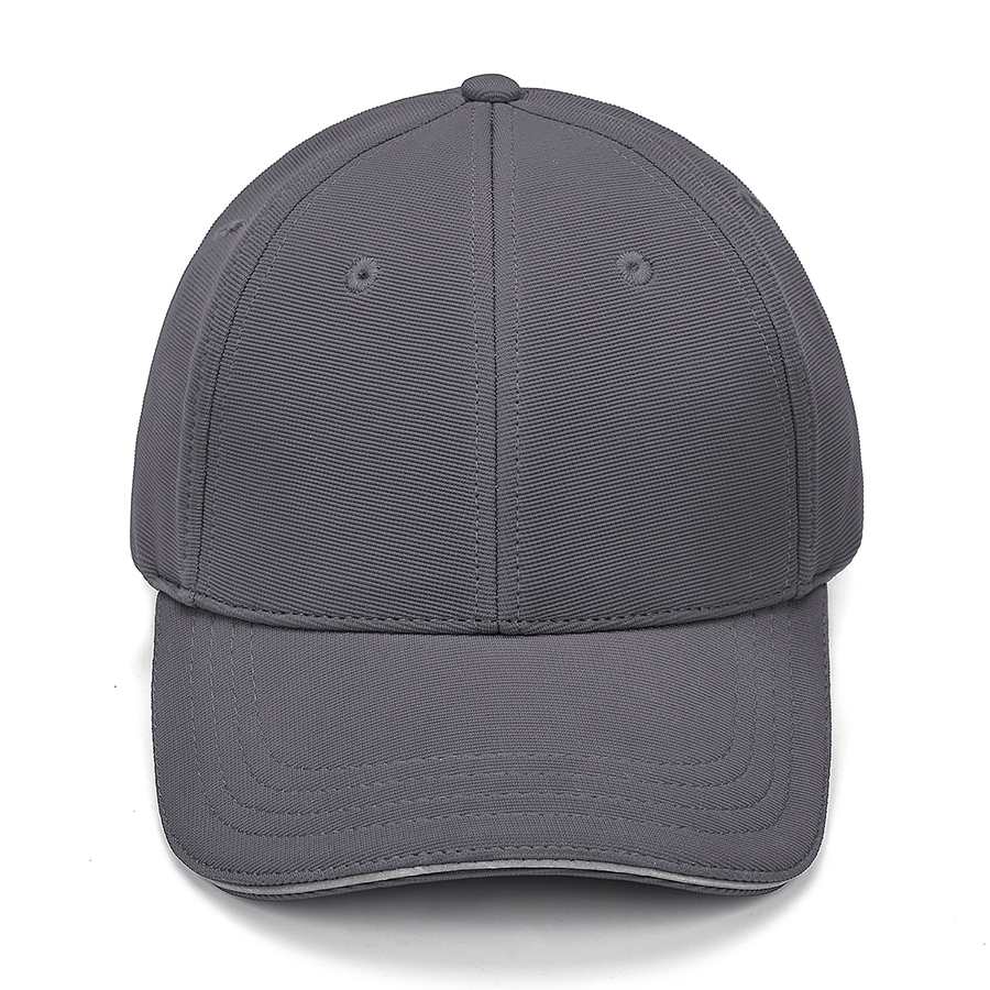 Stock Solid Color Polyester Ottoman 6 Panel Cap, Double 9