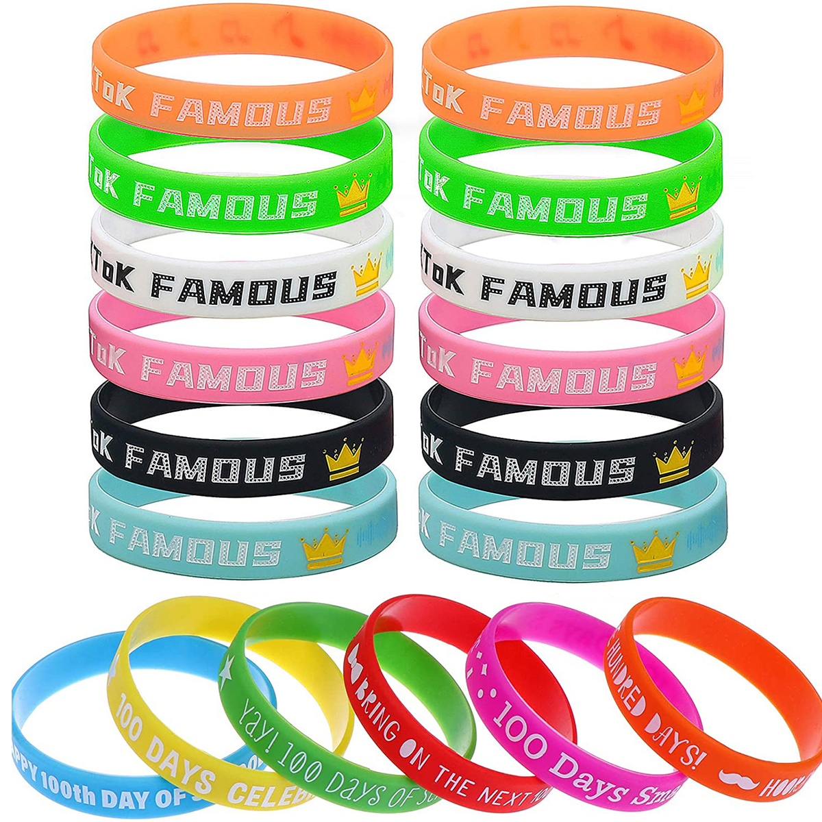 Silicone Wristbands Glow-in-the-dark Rubber Bracelets 2