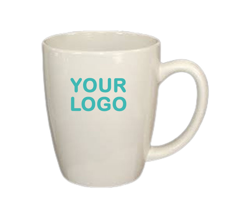 Curved Ceramic Mug, 12 oz. 2