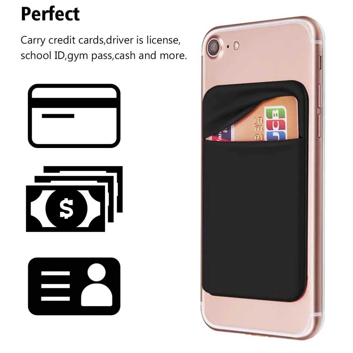 Adhesive Lycra Cell Phone Pocket 3