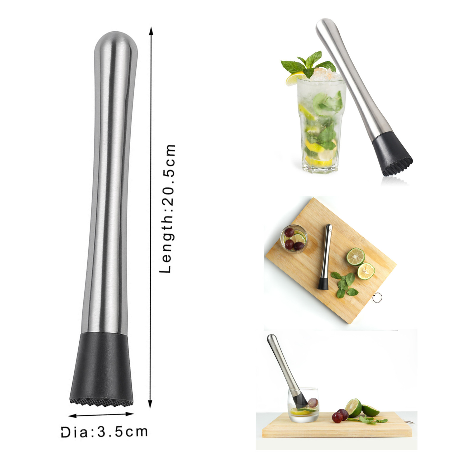 Cocktail Ice Muddler Lemon Squeezers 2