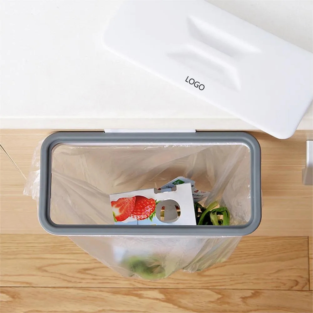 Hanging Trash Bag Holder With Lid 2