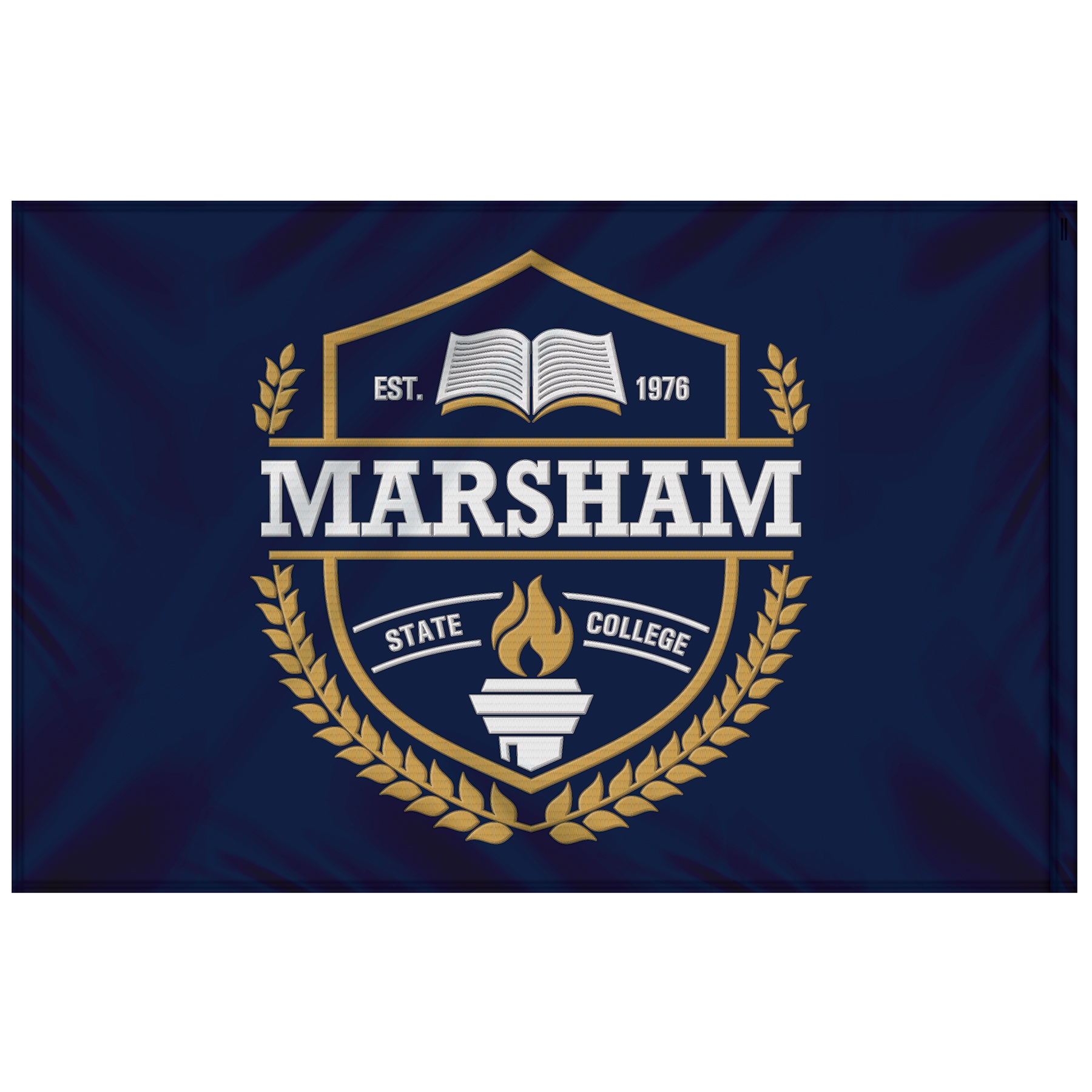 4' x 6' Double Sided Embroidered Flag with Pole Sleeve 5