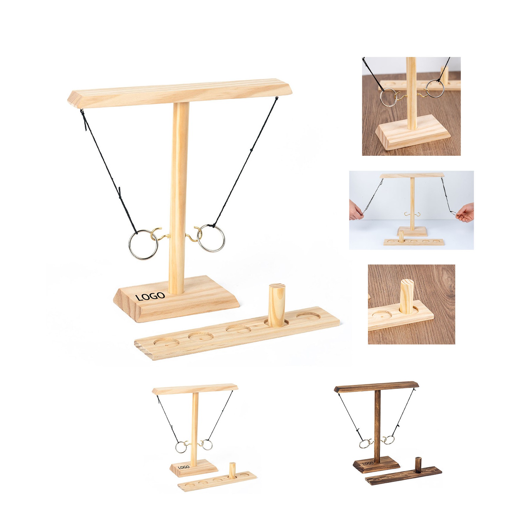 Tabletop ring toss game