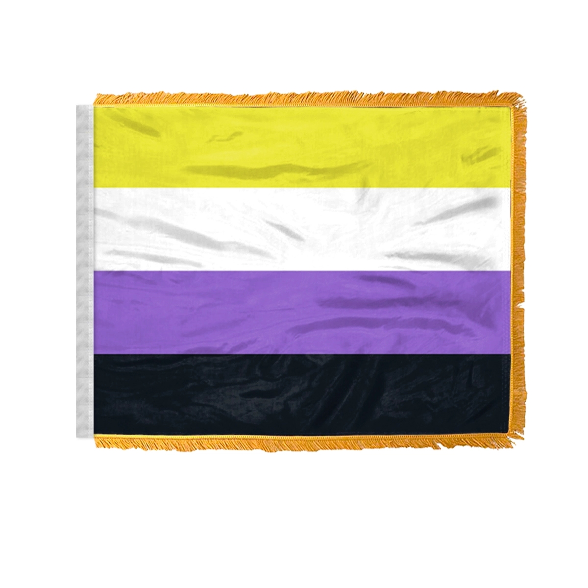 4" x 6"  1 ply wPoly Non-Binary Pride Antenna Flag 1