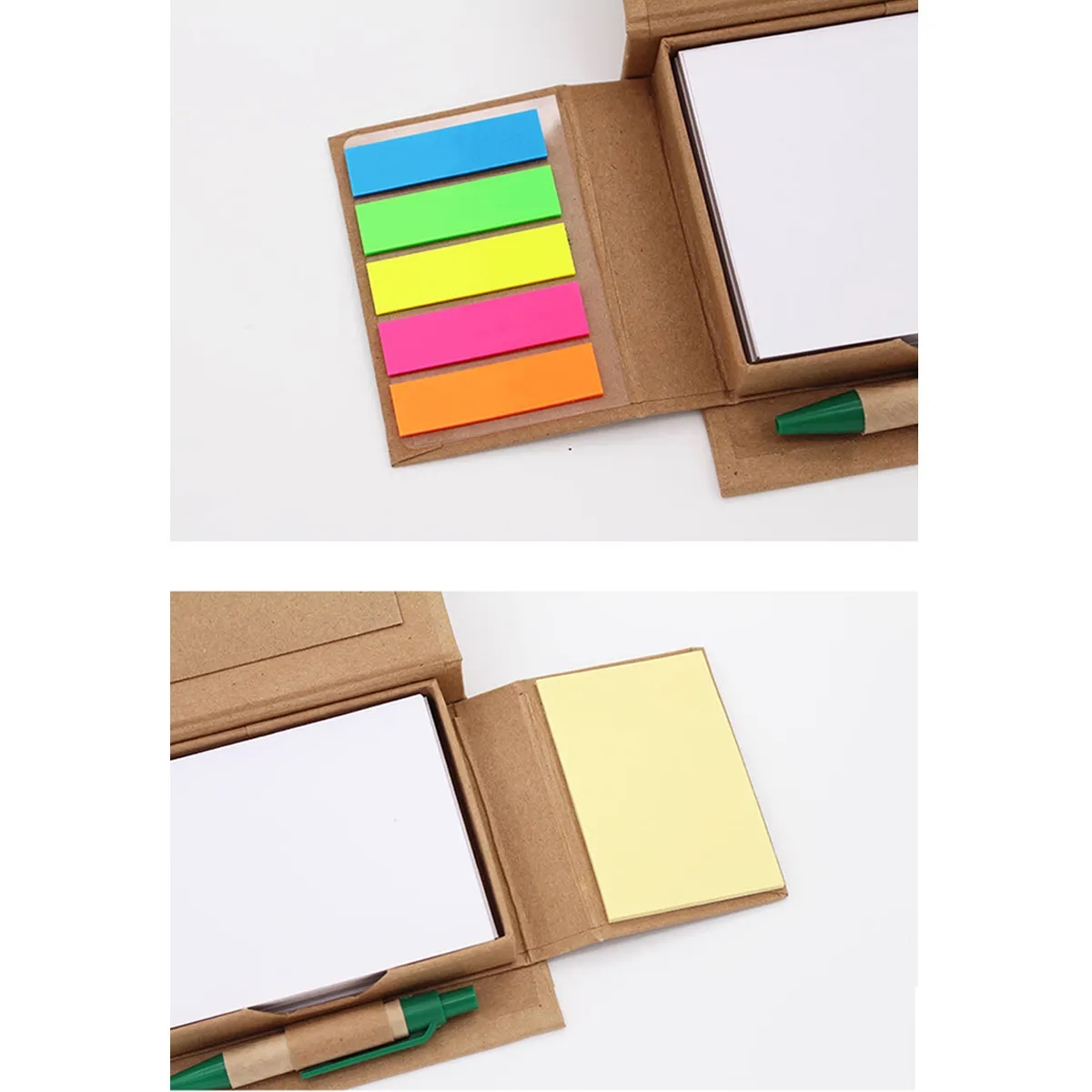 Eco Sticky Notes Box Set Memo Pad with White Paper and Pen 2