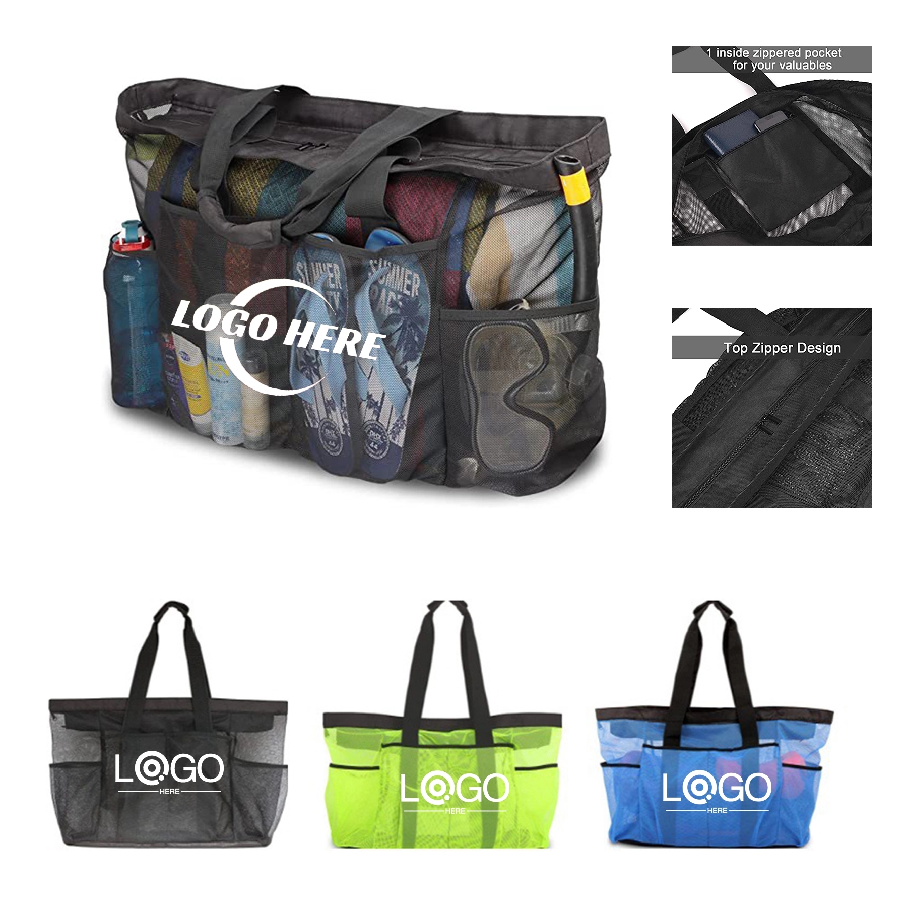 Large Mesh Travel Tote Bag 1