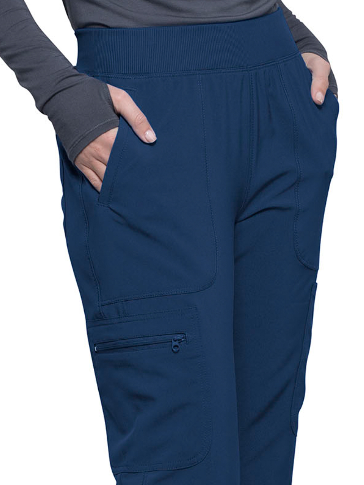 Infinity - Women's 6- Pocket Mid Rise Tapered Leg Pant 3