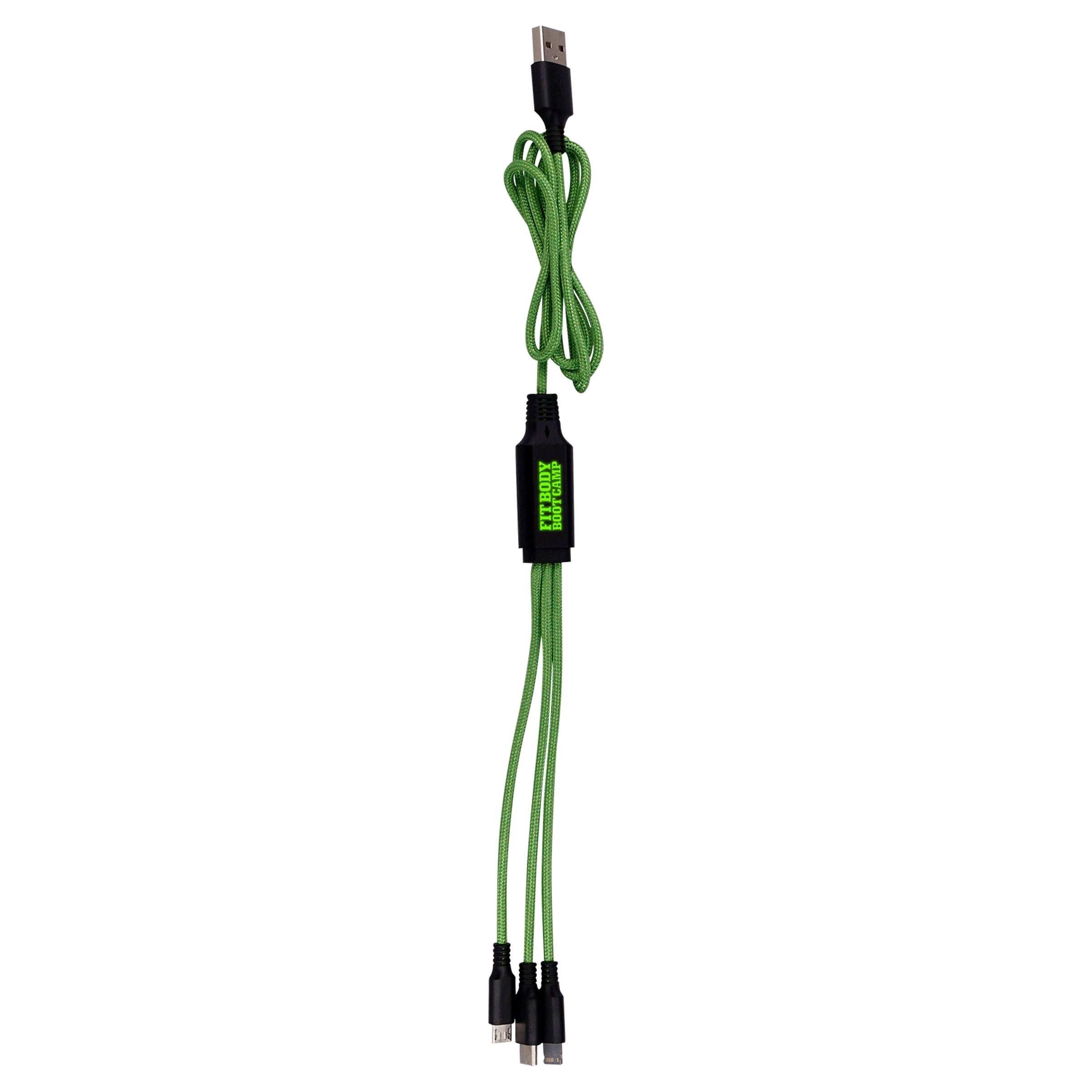 3' METALLIC LOGO LIGHT UP CABLE WITH TYPE C USB 6
