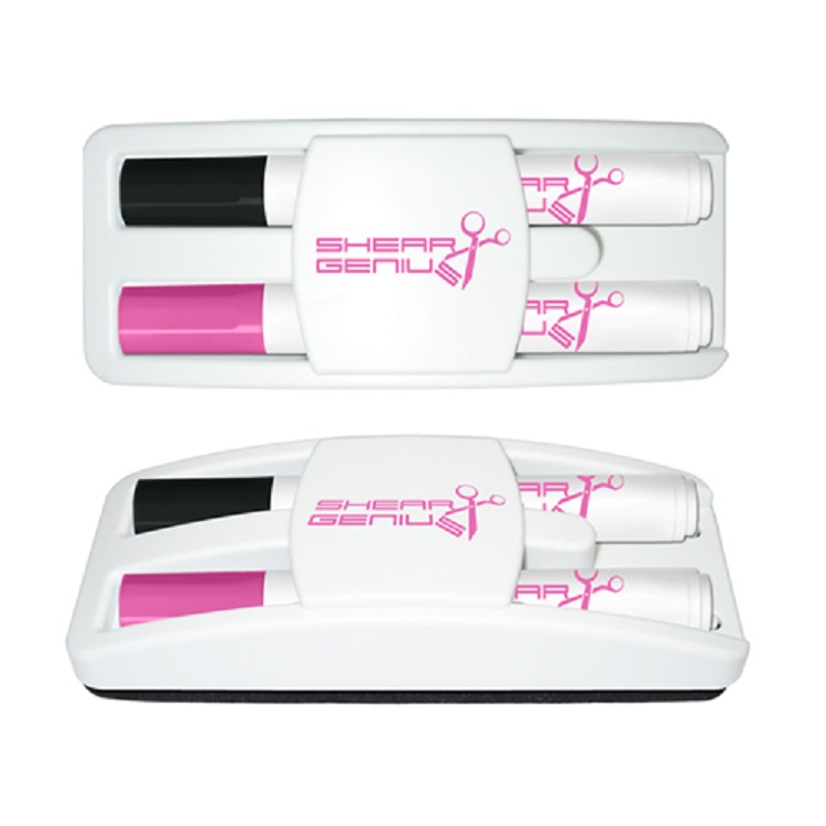 Dry Erase Gear Dry Erase Marker & Eraser Set - Black & Pink