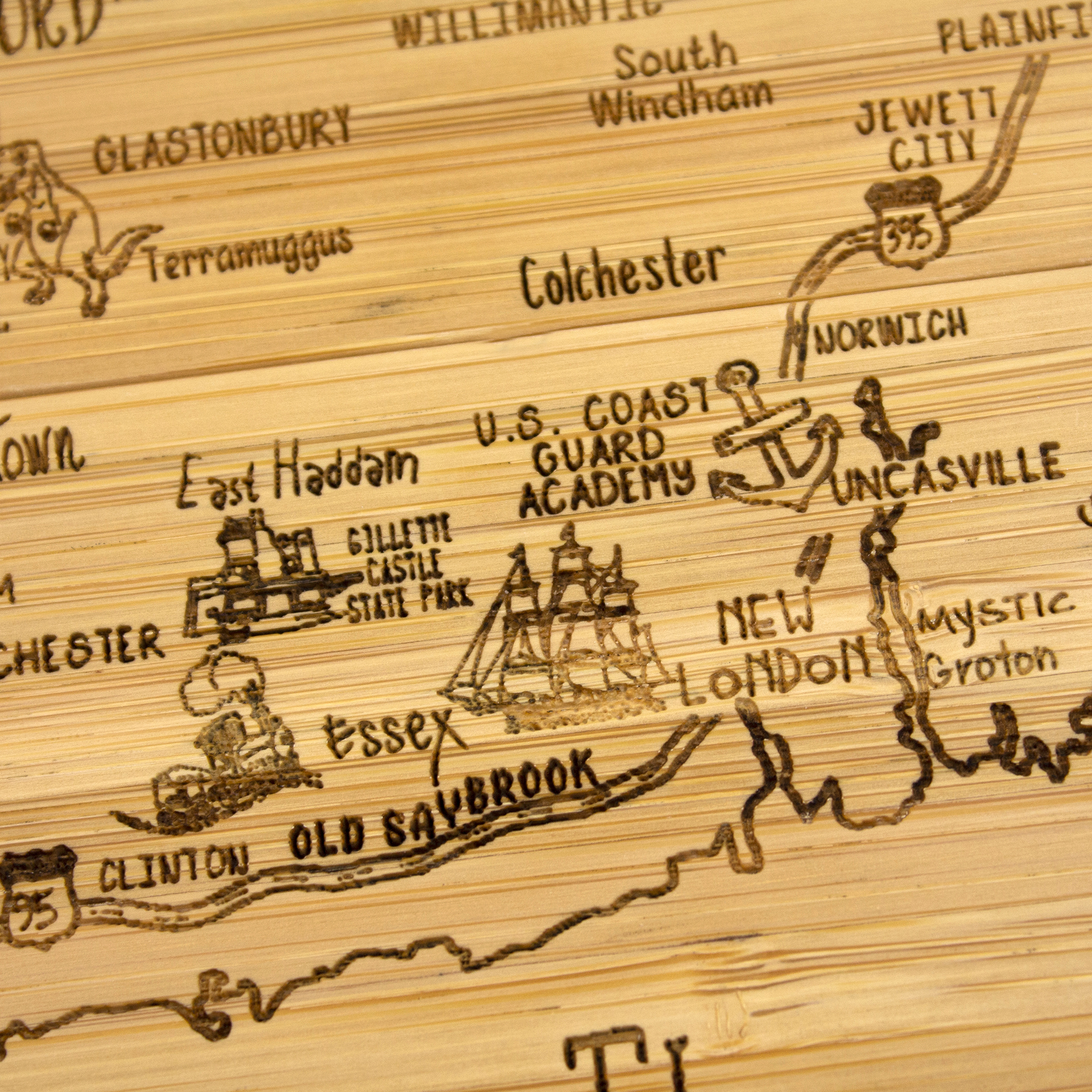 Connecticut Puzzle Coaster Set 7