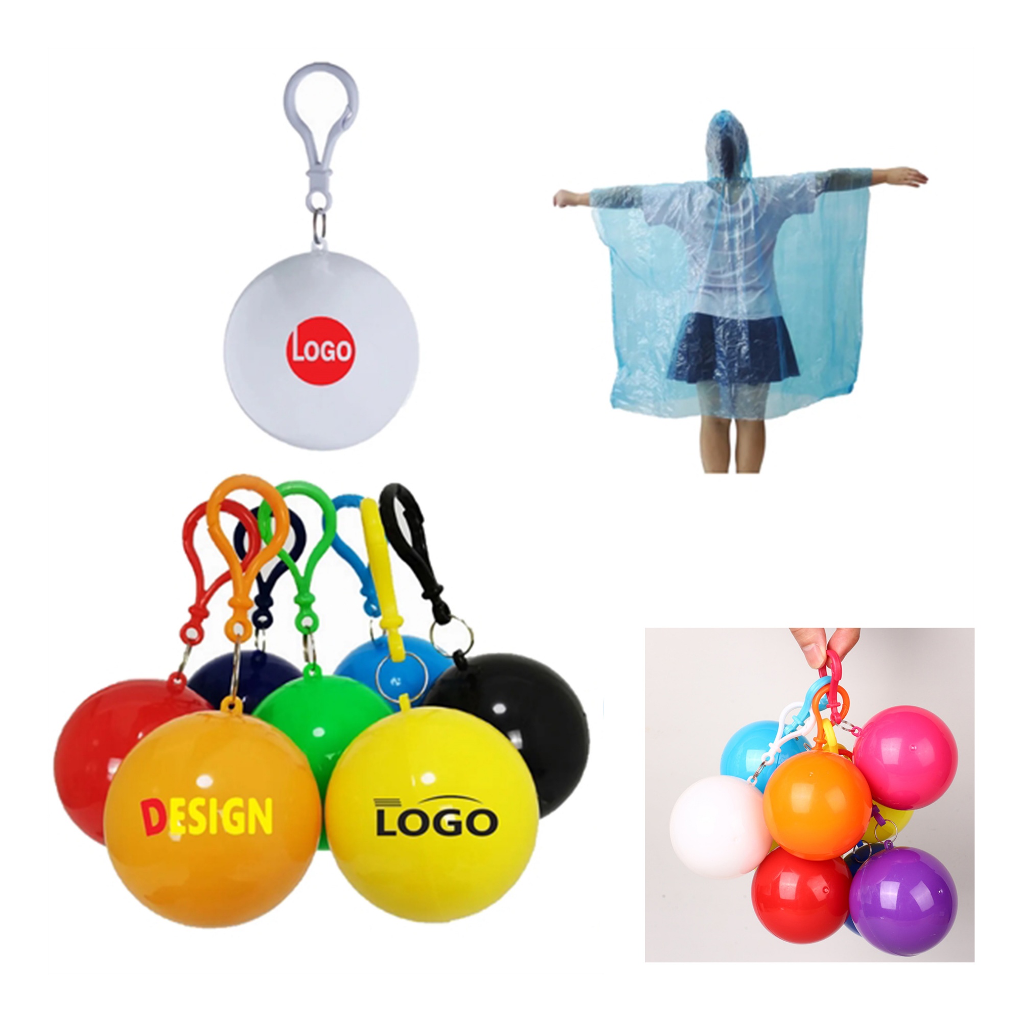 Practical Portable Disposable Ball - Shaped Emergency Raincoat 2