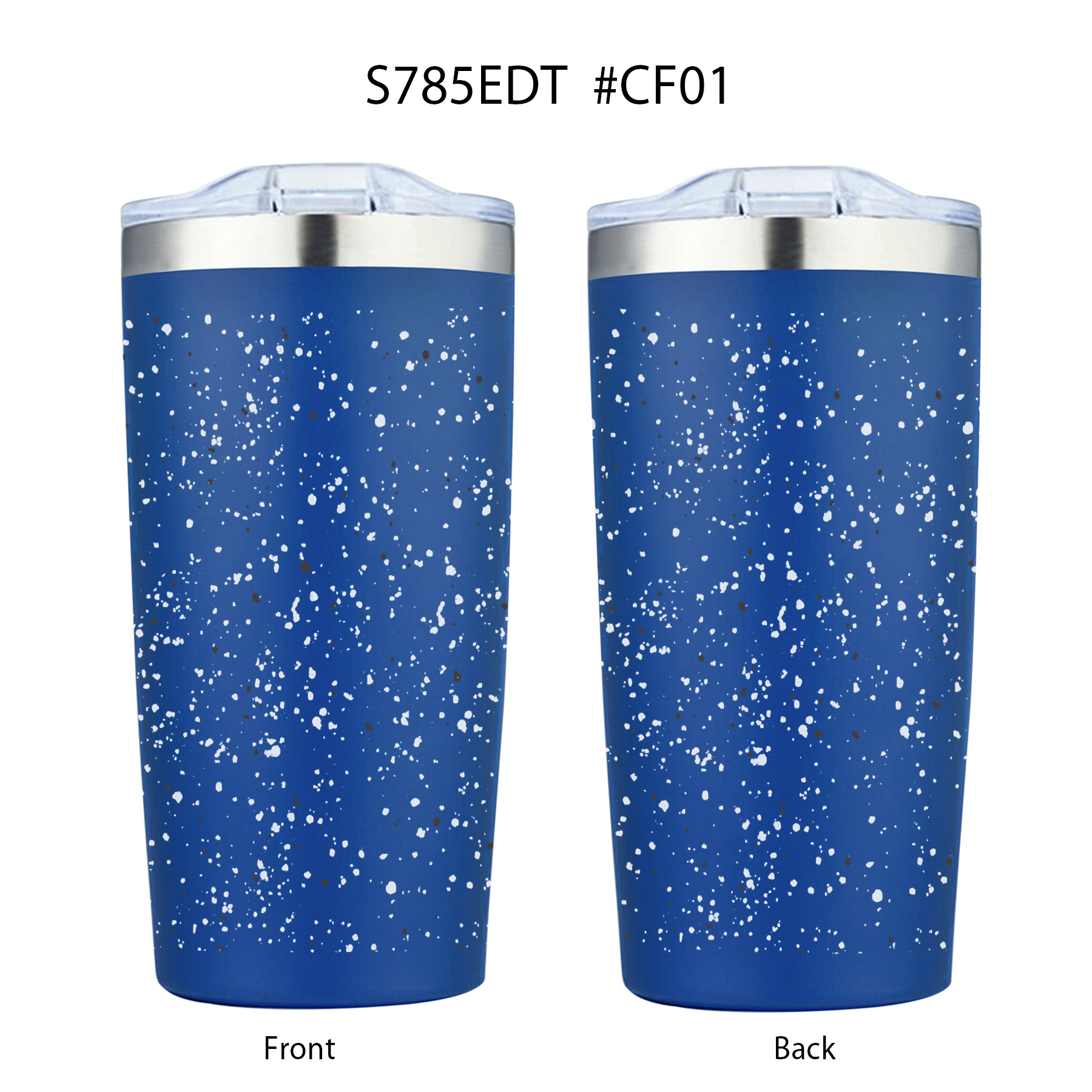 20 oz. Speckled Design Double Wall Vacuum Tumbler Water Bottle 10