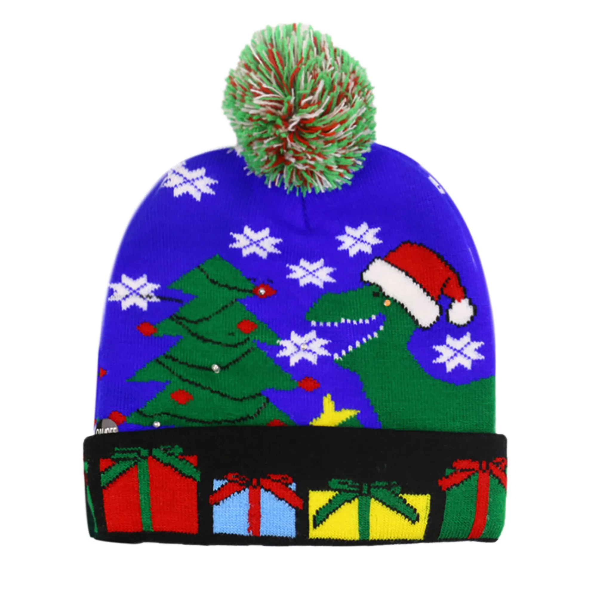 LED Light-up Christmas Knitted Hat MOQ 10pcs 6